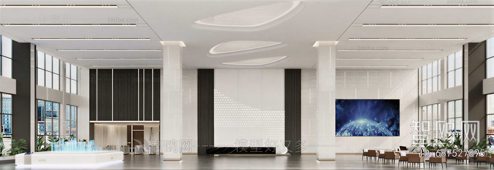 Modern Office Reception Desk