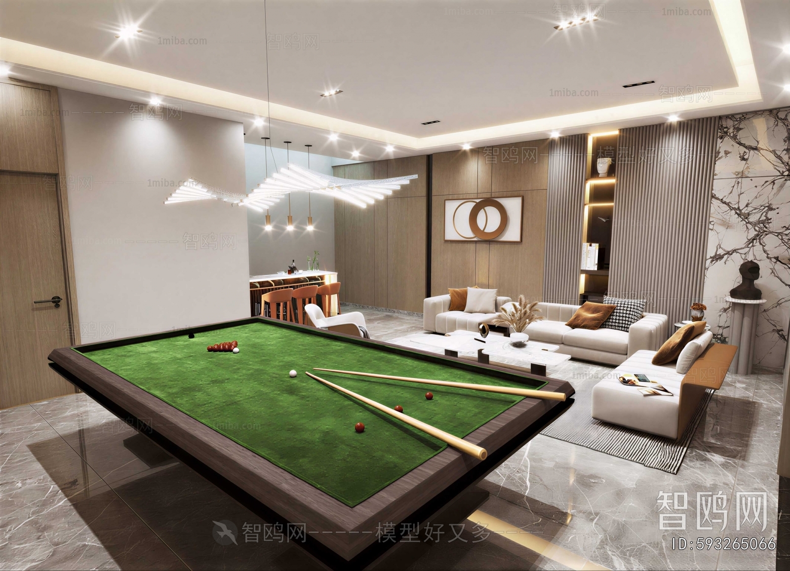 Modern Billiards Room
