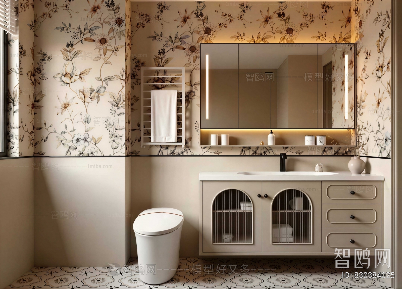 French Style Bathroom Cabinet