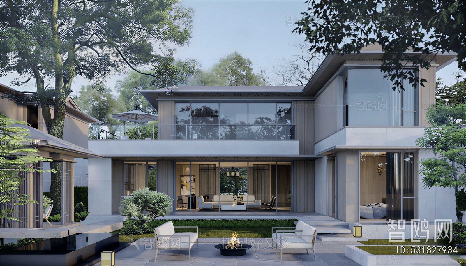Modern Courtyard/landscape