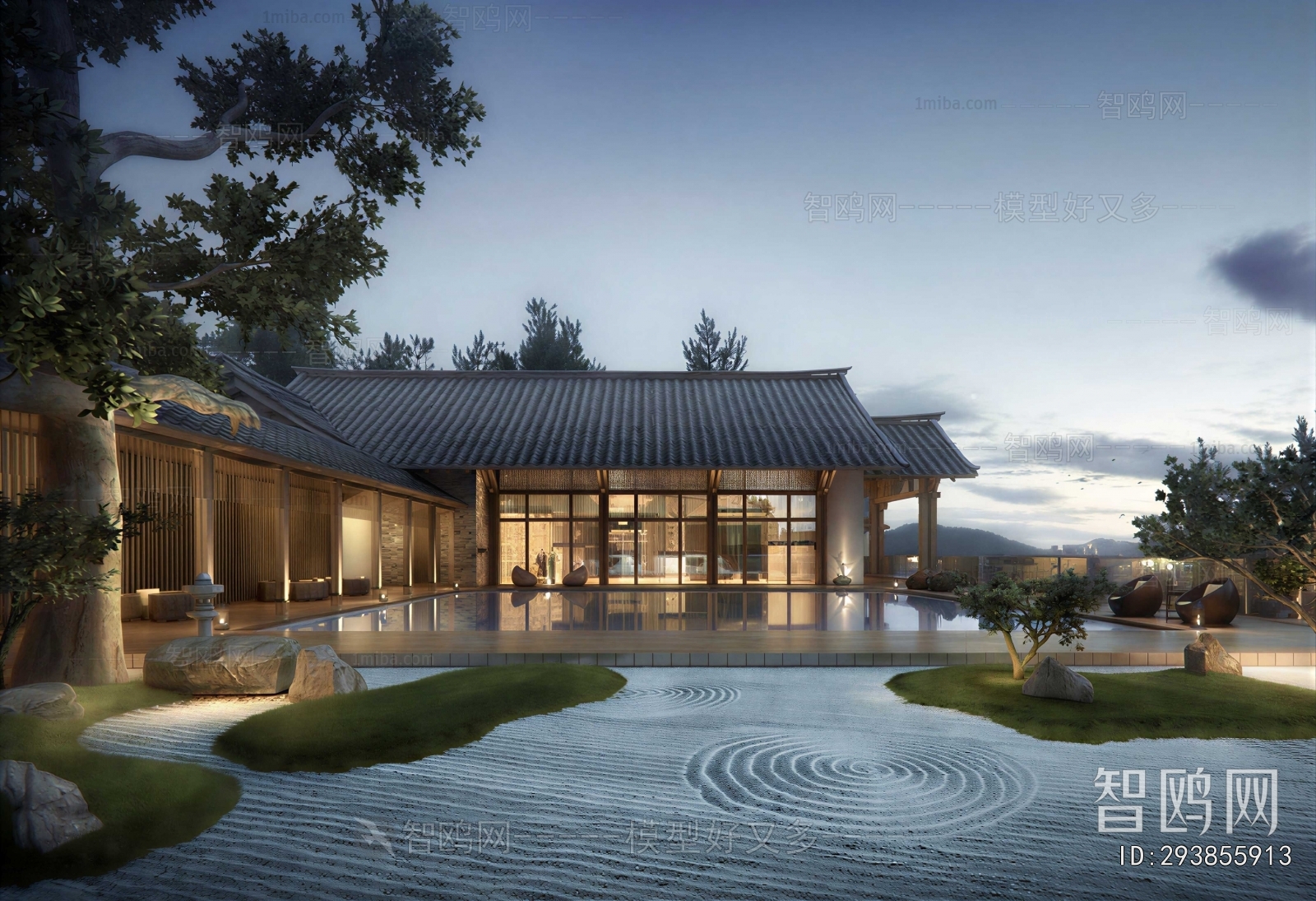 New Chinese Style Courtyard/landscape