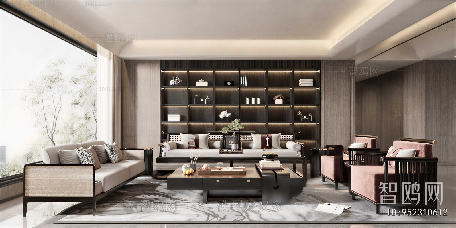 New Chinese Style A Living Room