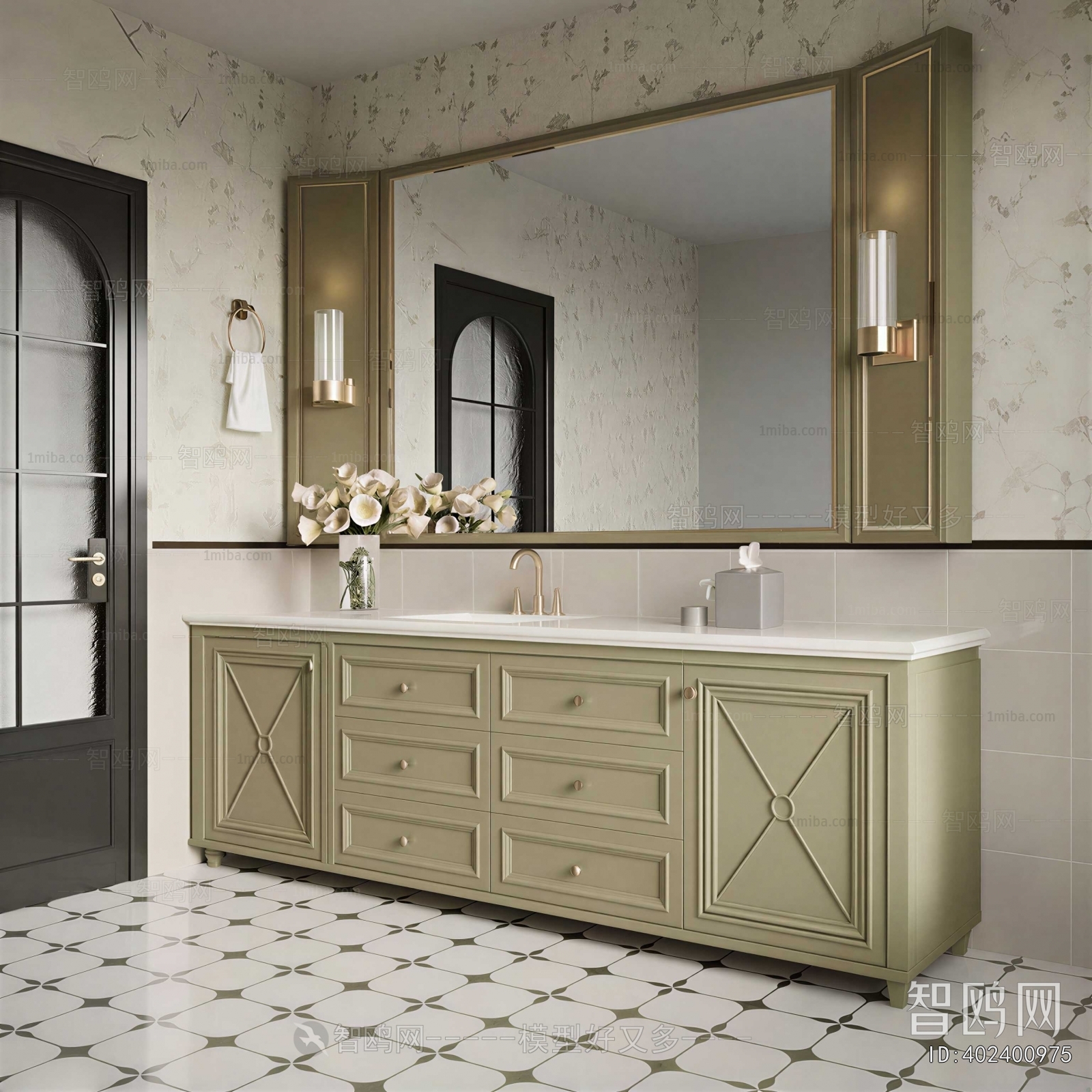 French Style Bathroom Cabinet