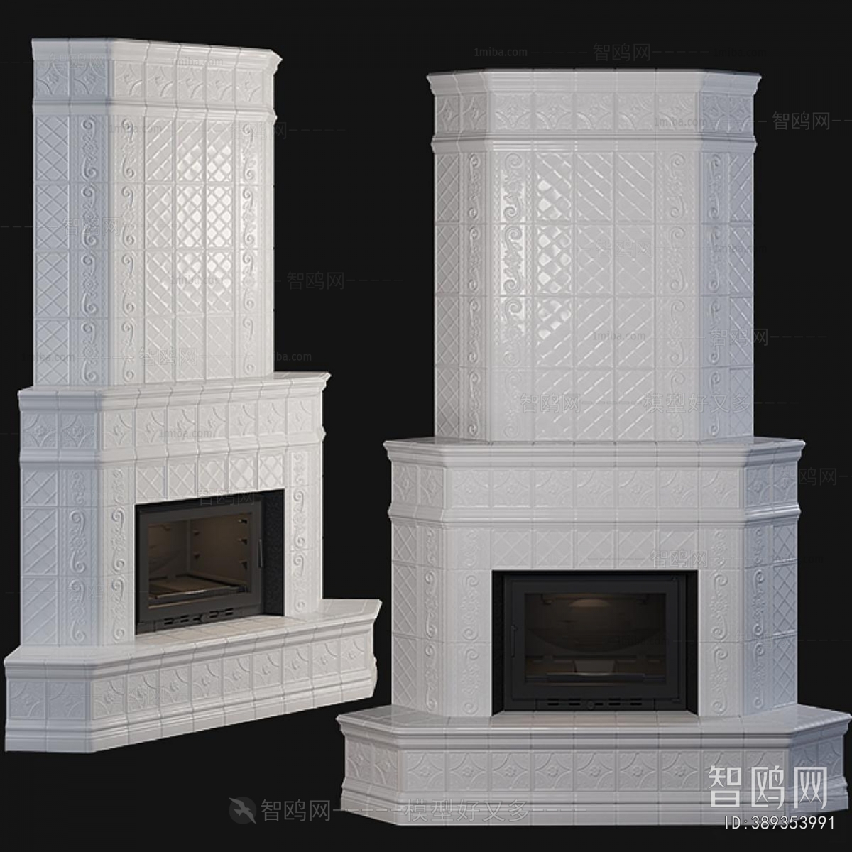 Simple European Style Fireplace