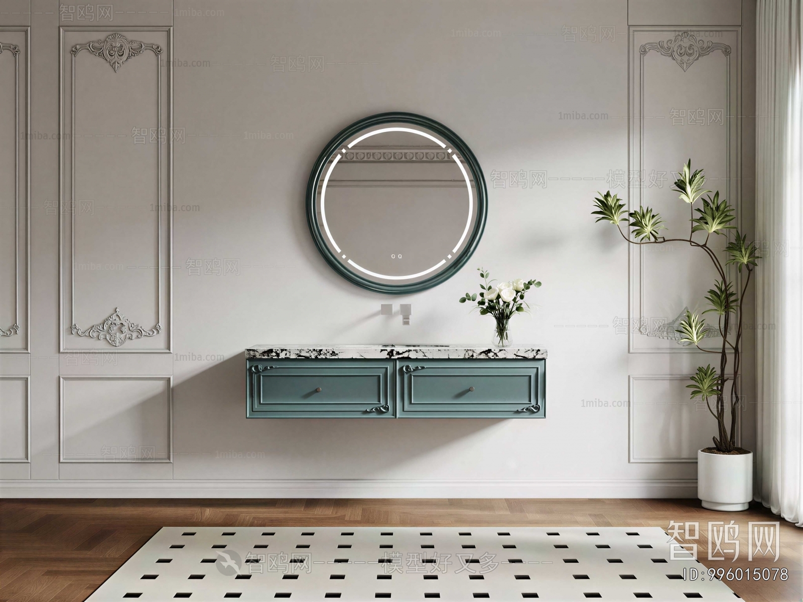 French Style Bathroom Cabinet