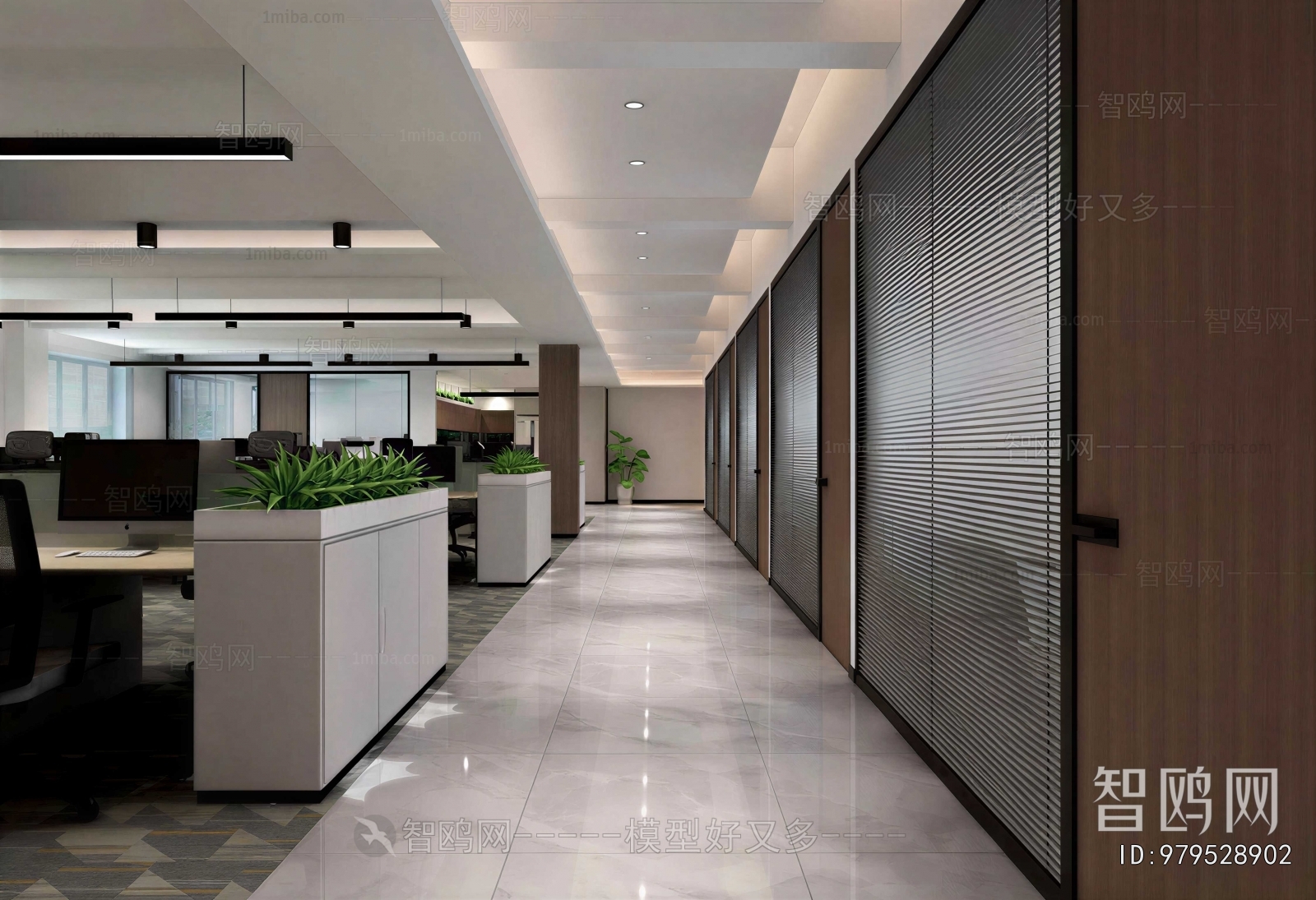 Modern Office Aisle