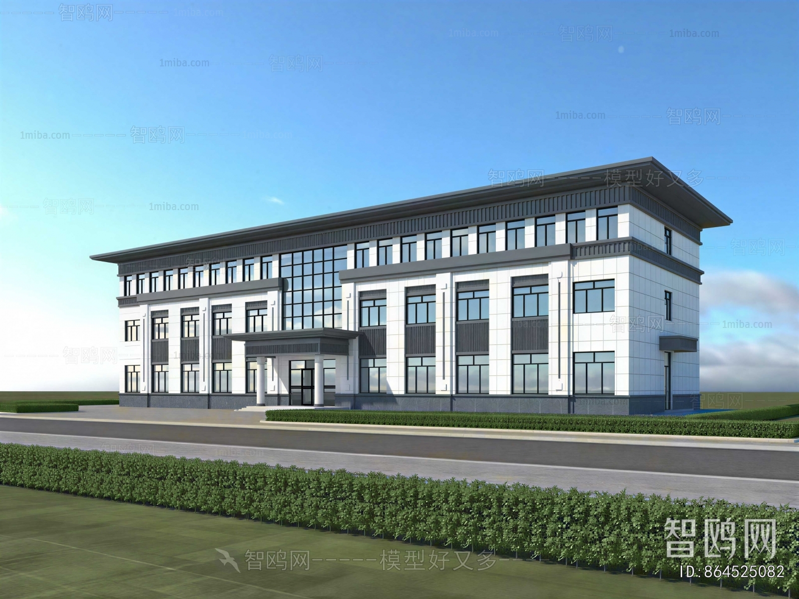 New Chinese Style Appearance Of Commercial Building