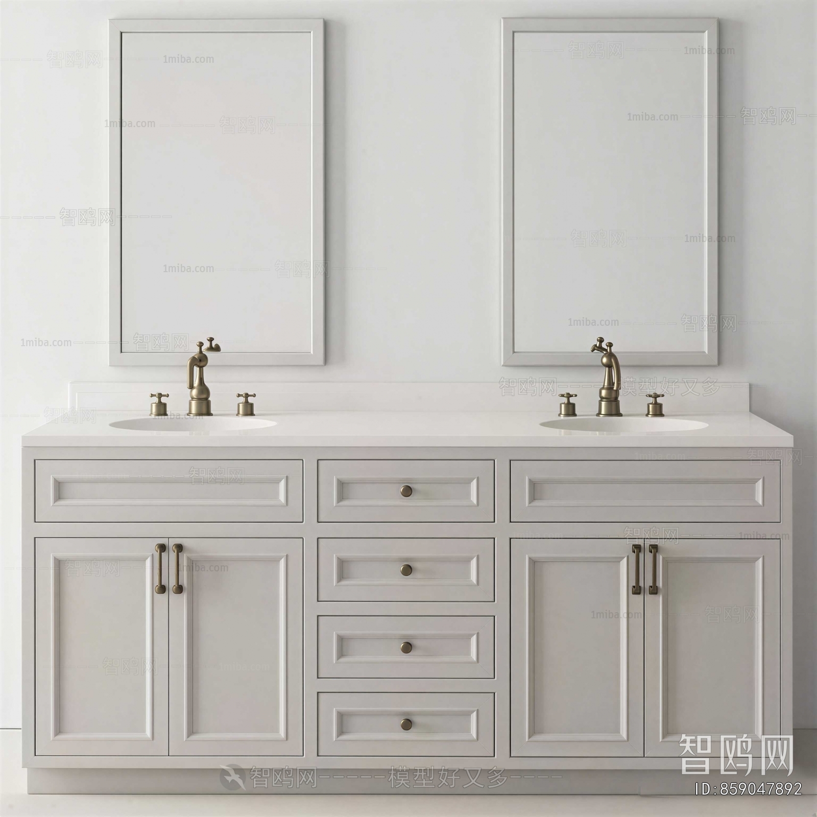 Simple European Style Bathroom Cabinet