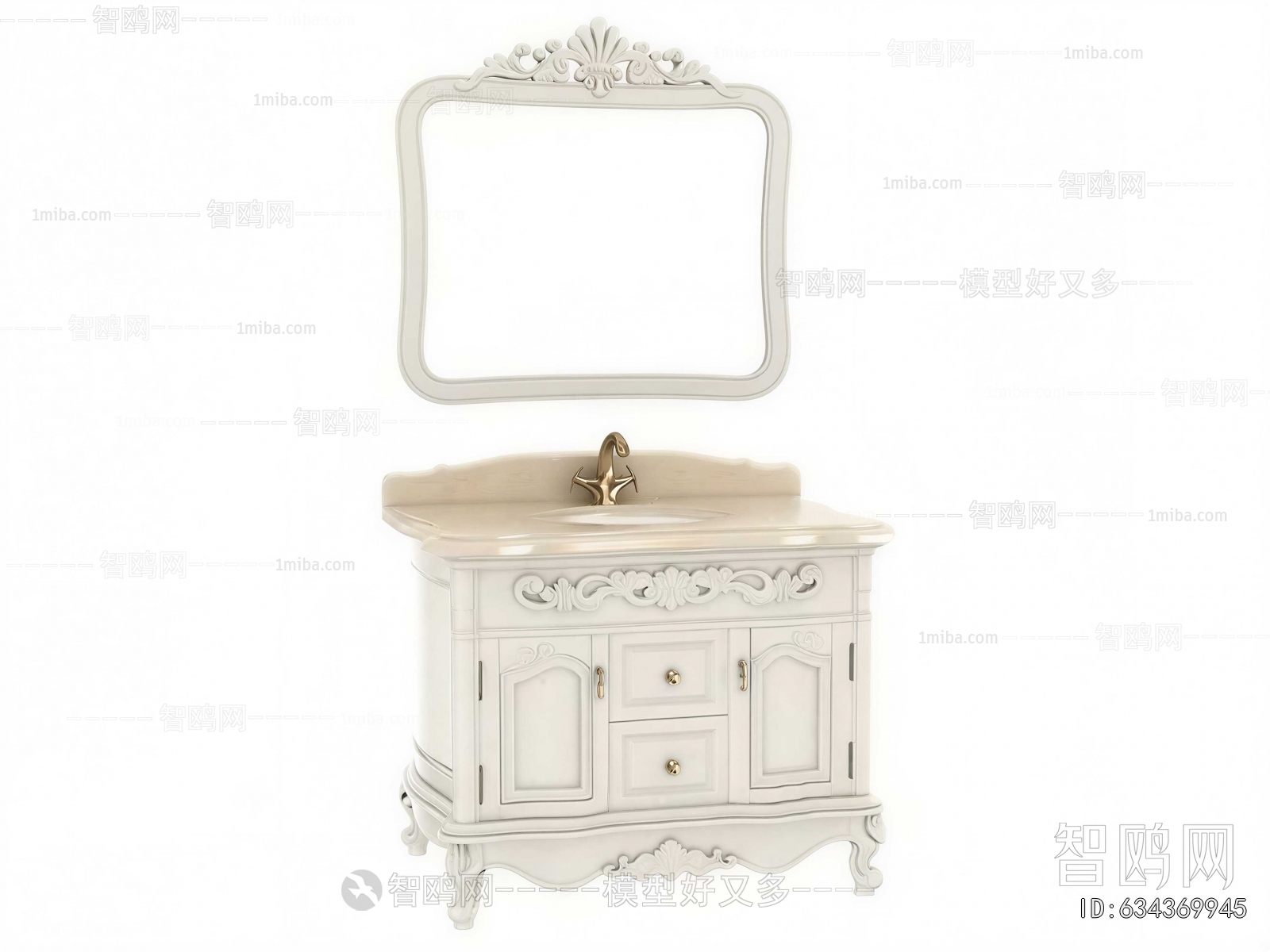 French Style Bathroom Cabinet