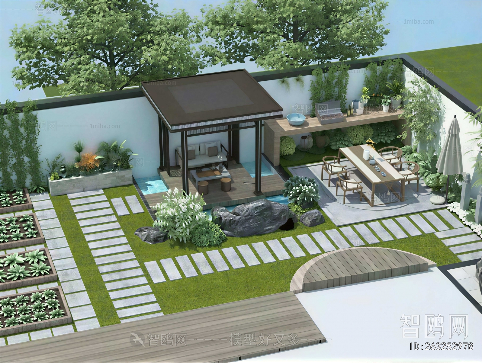 Modern Courtyard/landscape