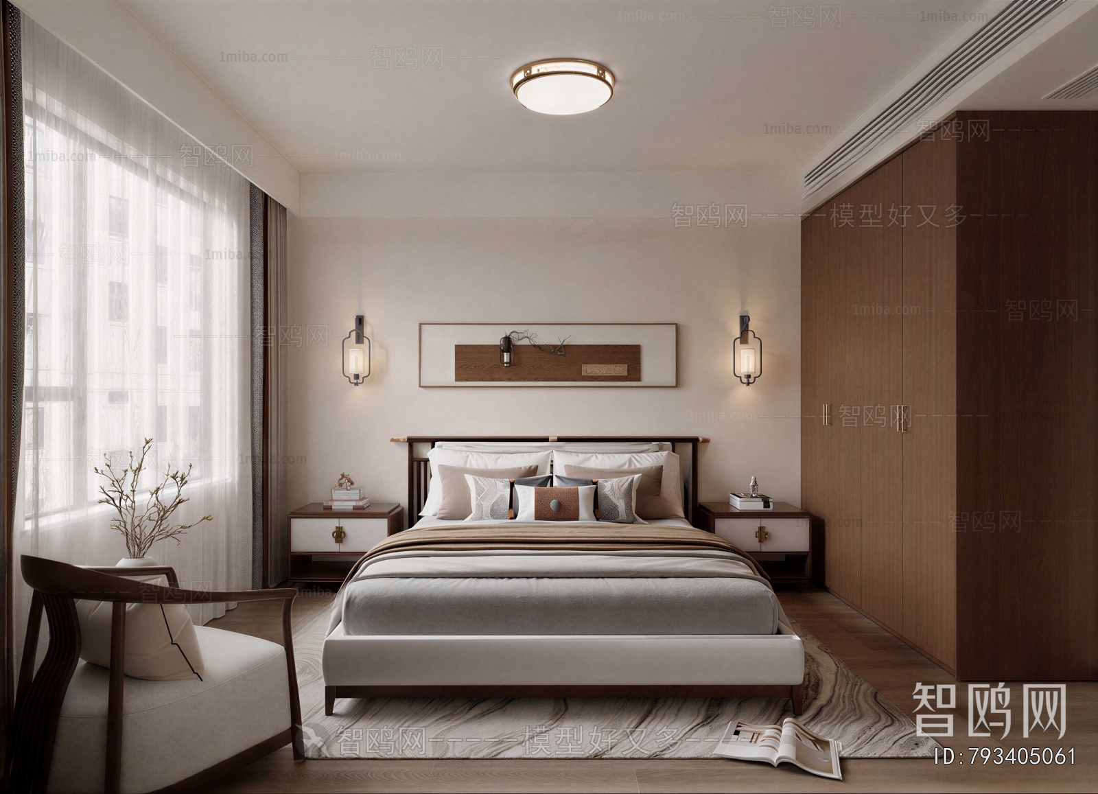 New Chinese Style Bedroom