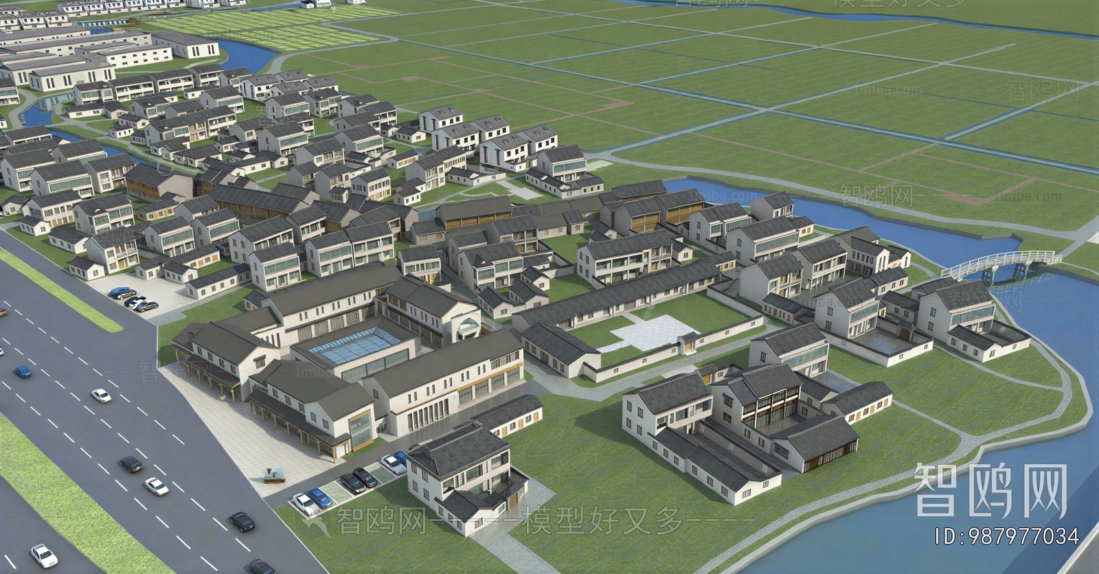 Modern Architectural Bird's-eye View Planning