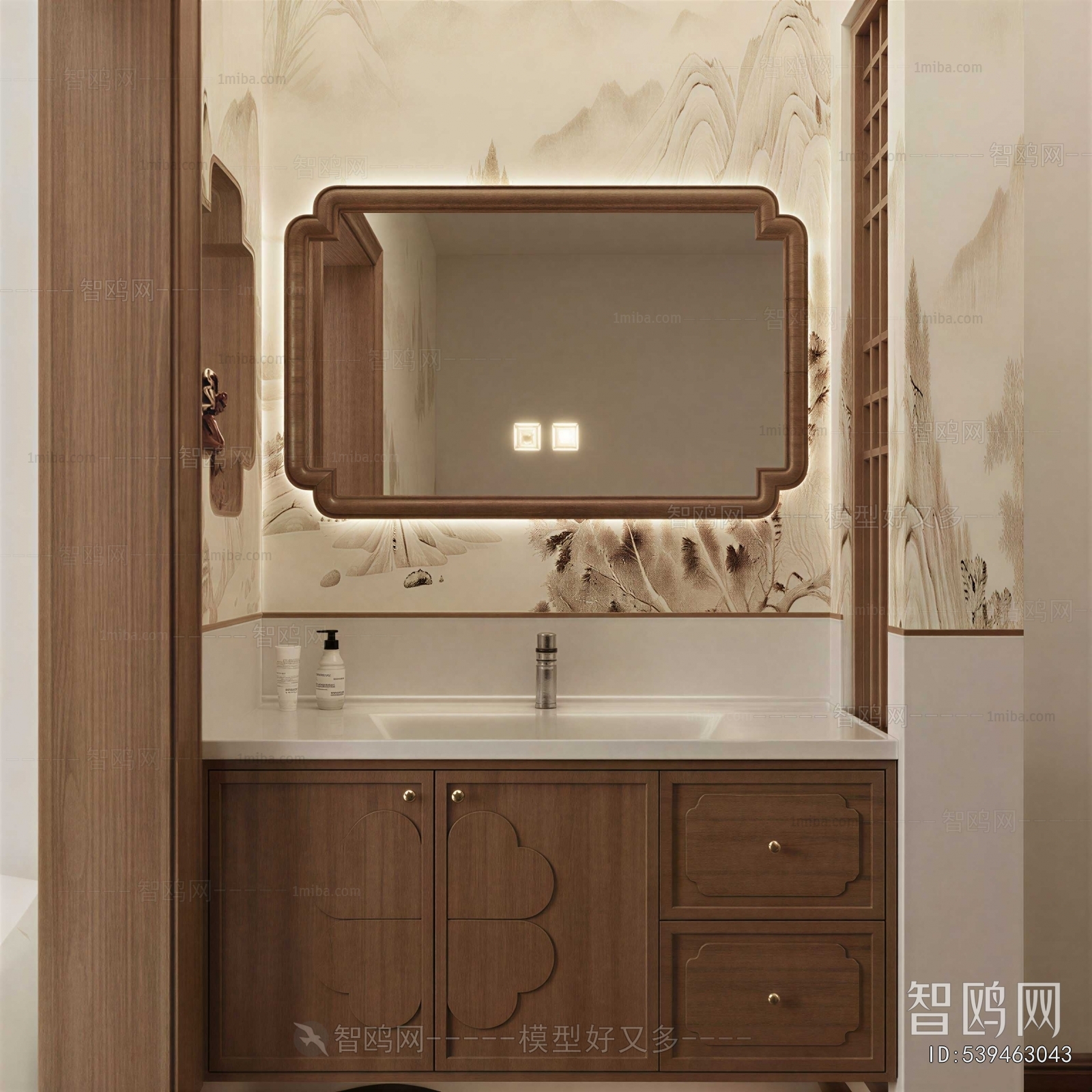 New Chinese Style Bathroom Cabinet