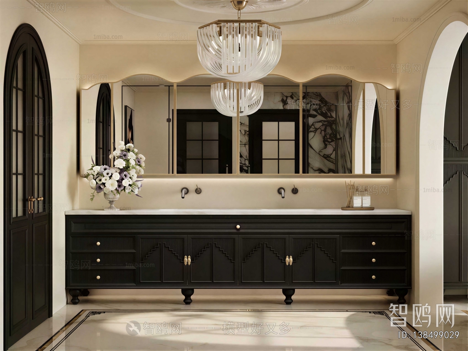 French Style Bathroom Cabinet