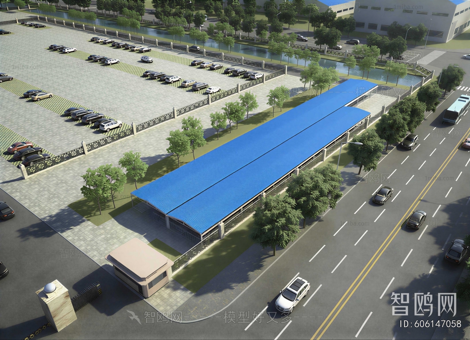 Modern Architectural Bird's-eye View Planning