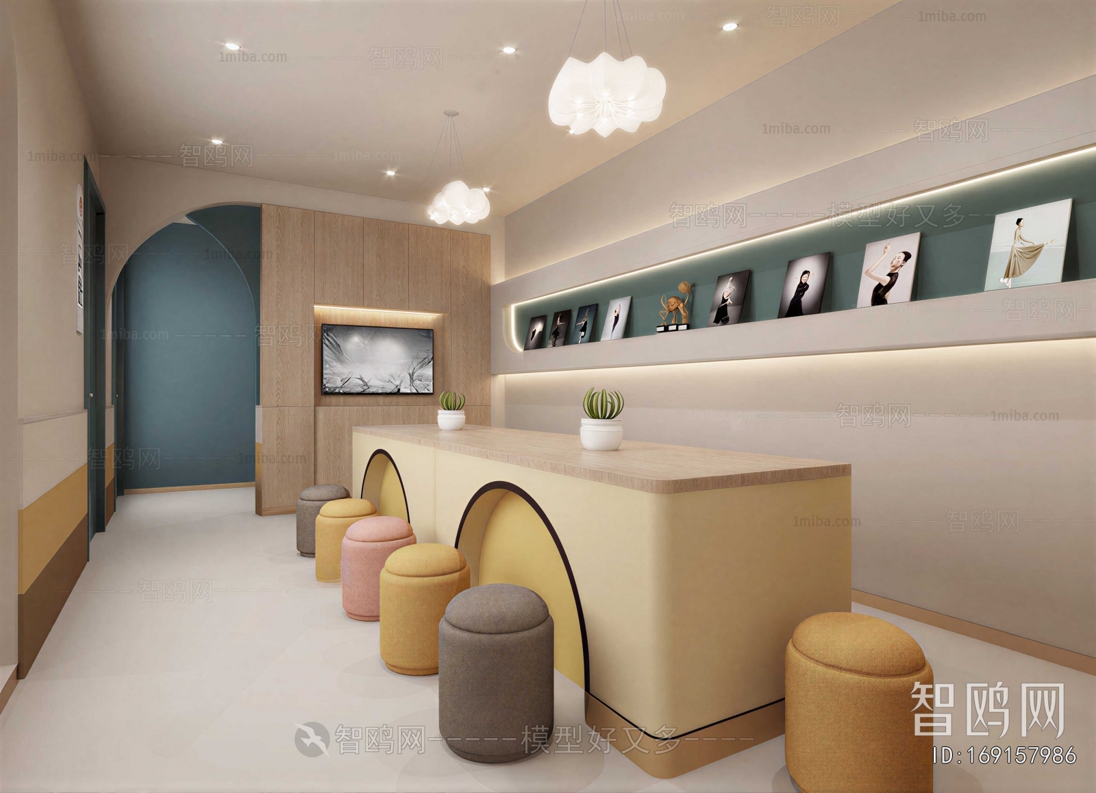 Modern Office Reception Desk