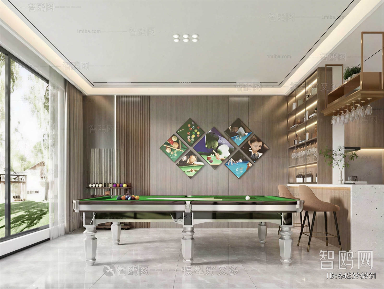 Modern Billiards Room