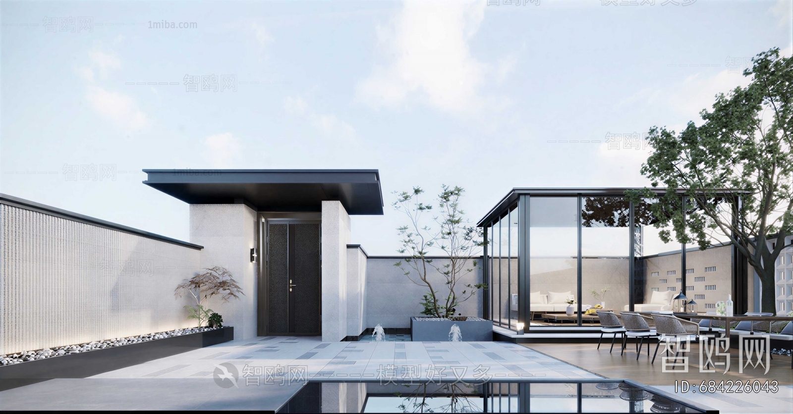 Modern Courtyard/landscape