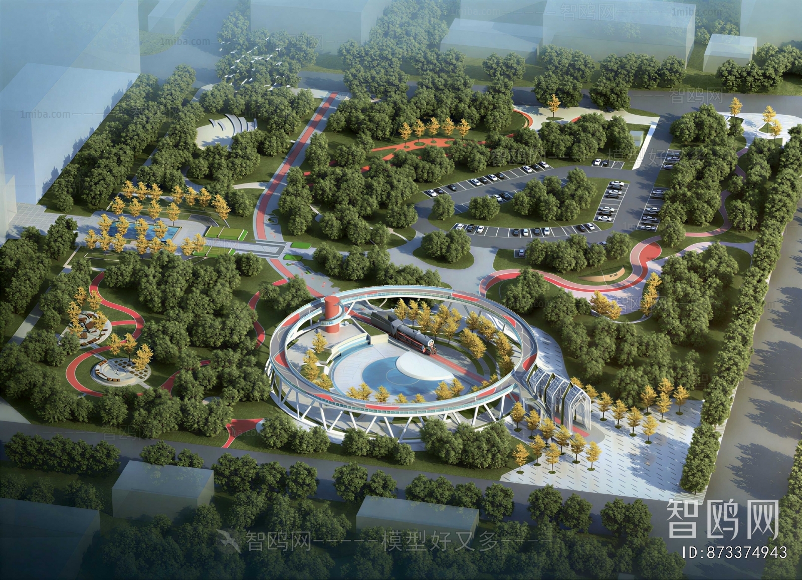 Modern Architectural Bird's-eye View Planning