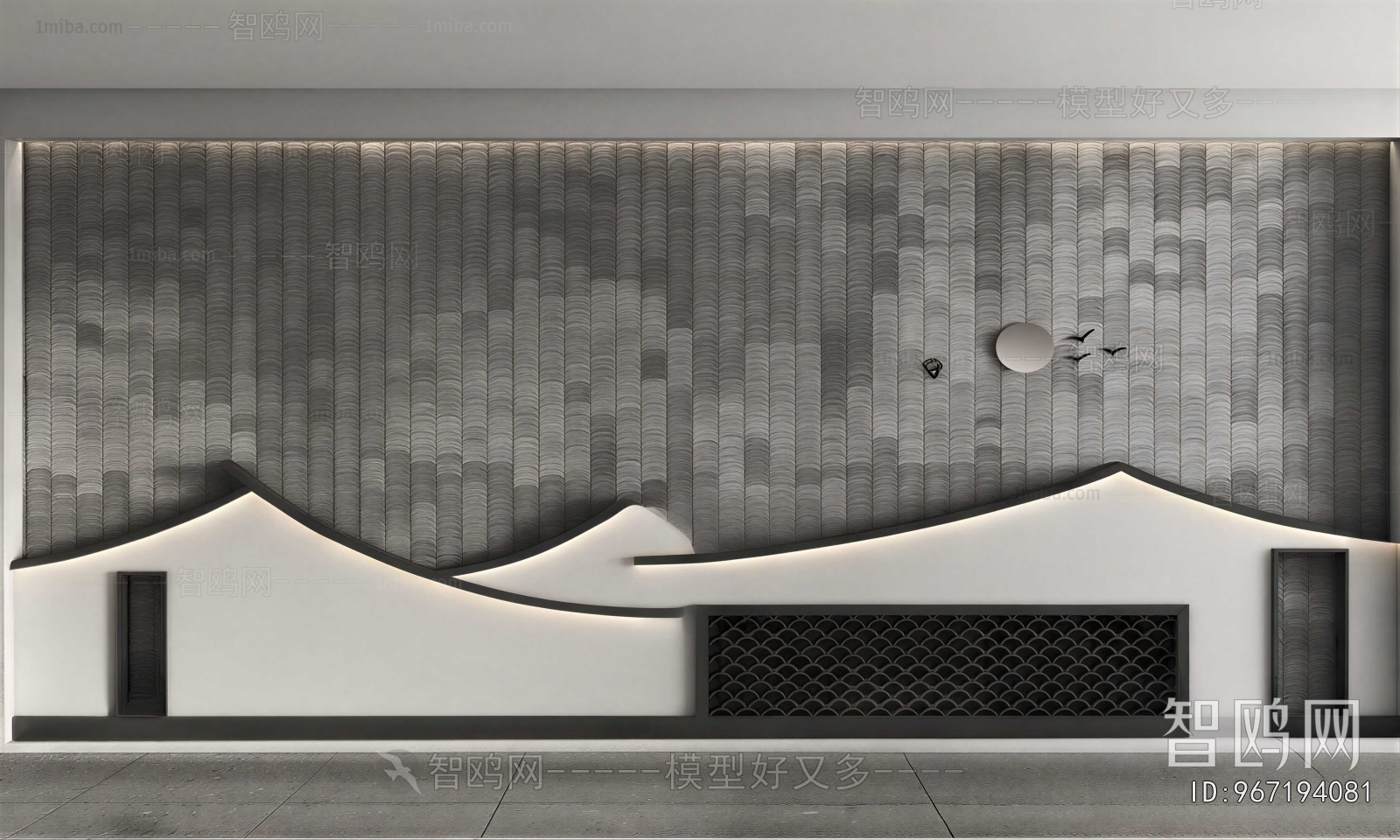 New Chinese Style TV Wall