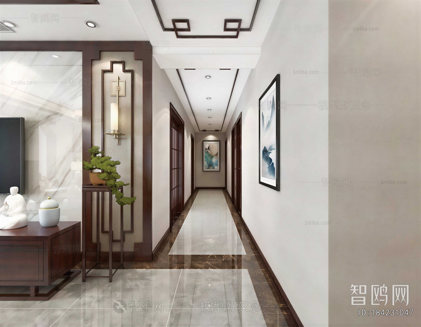 New Chinese Style Office Aisle