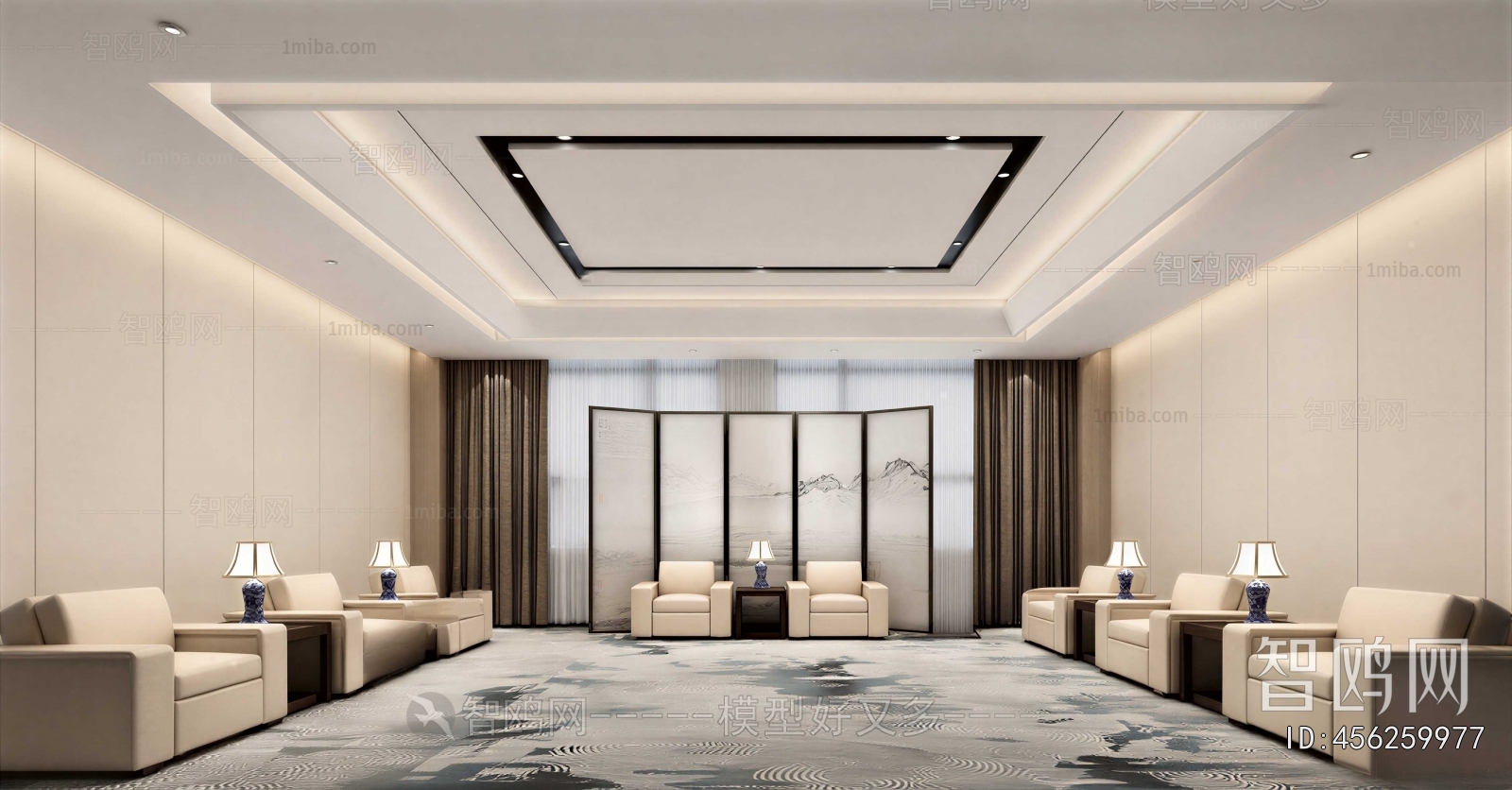 New Chinese Style Reception Room