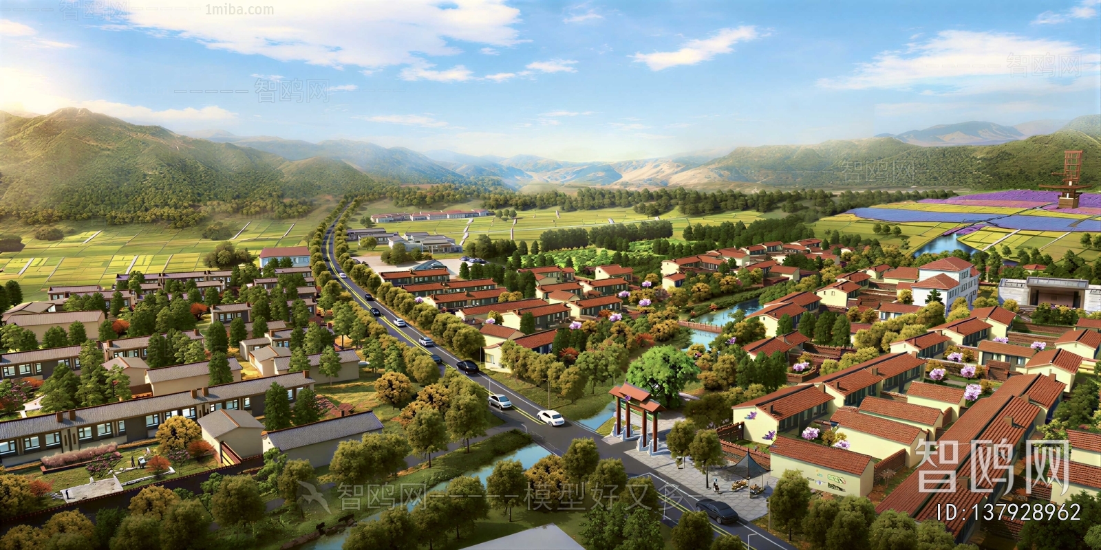 Modern Architectural Bird's-eye View Planning