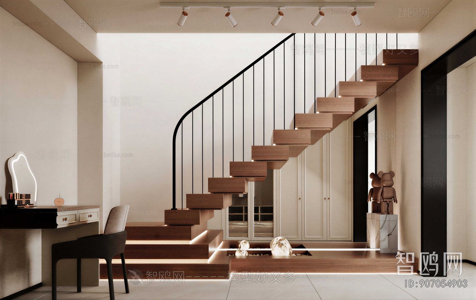 Simple European Style Stair Balustrade/elevator