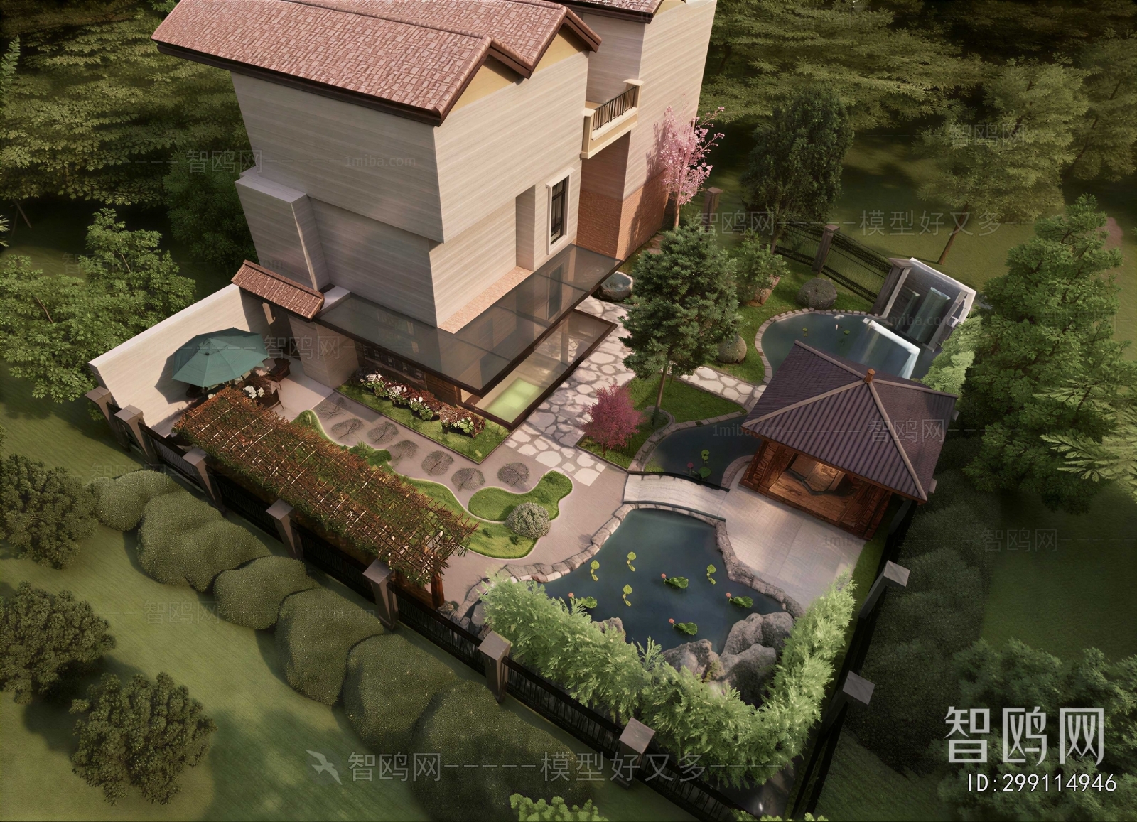 New Chinese Style Courtyard/landscape