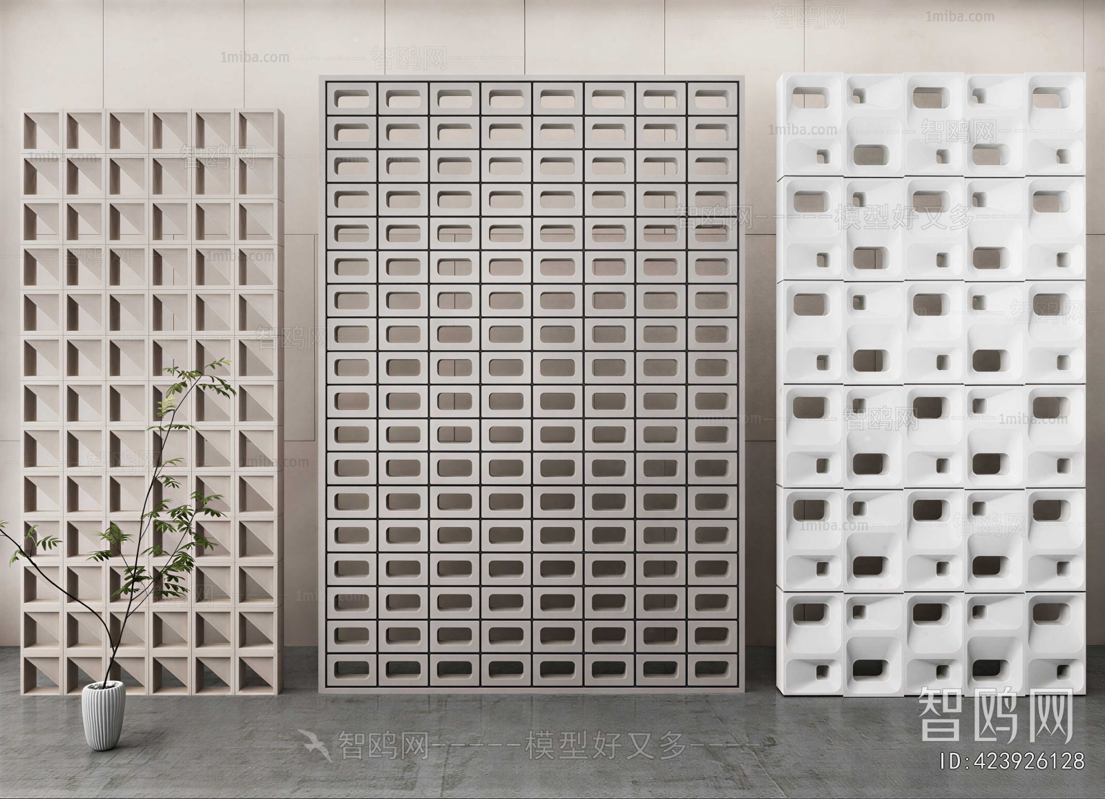 Modern Cement Brick Screen Partition