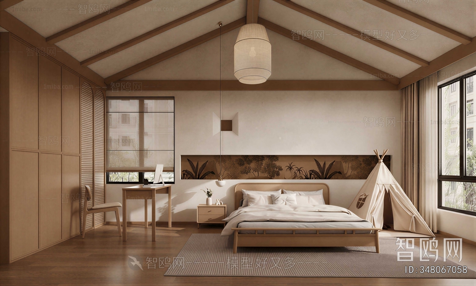 New Chinese Style Bedroom