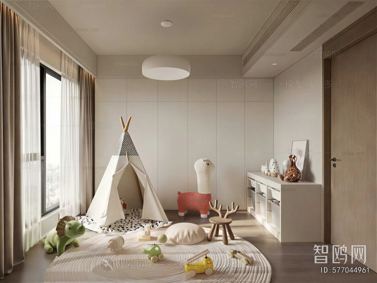 Modern Children's Room Activity Room