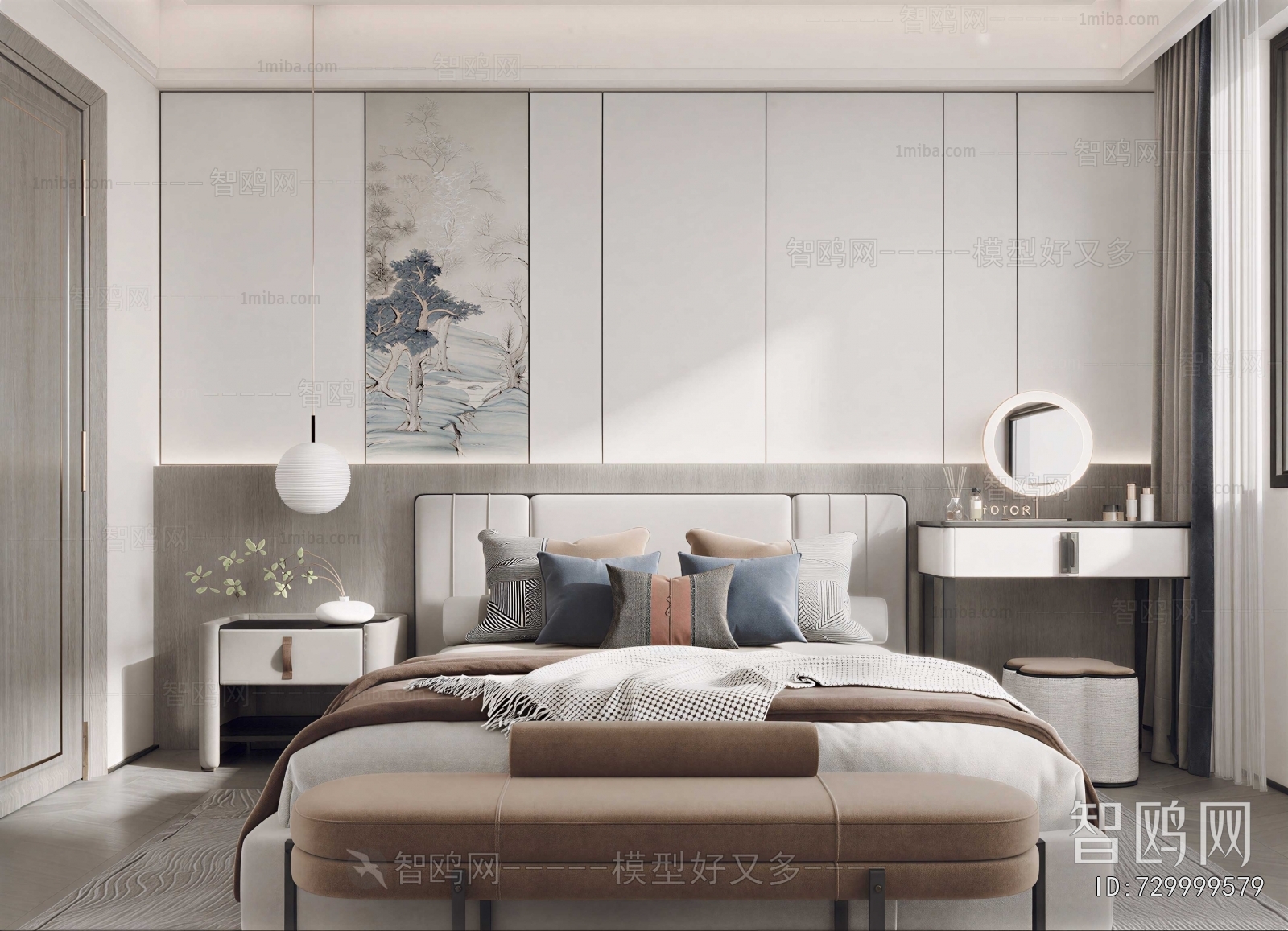 New Chinese Style Bedroom