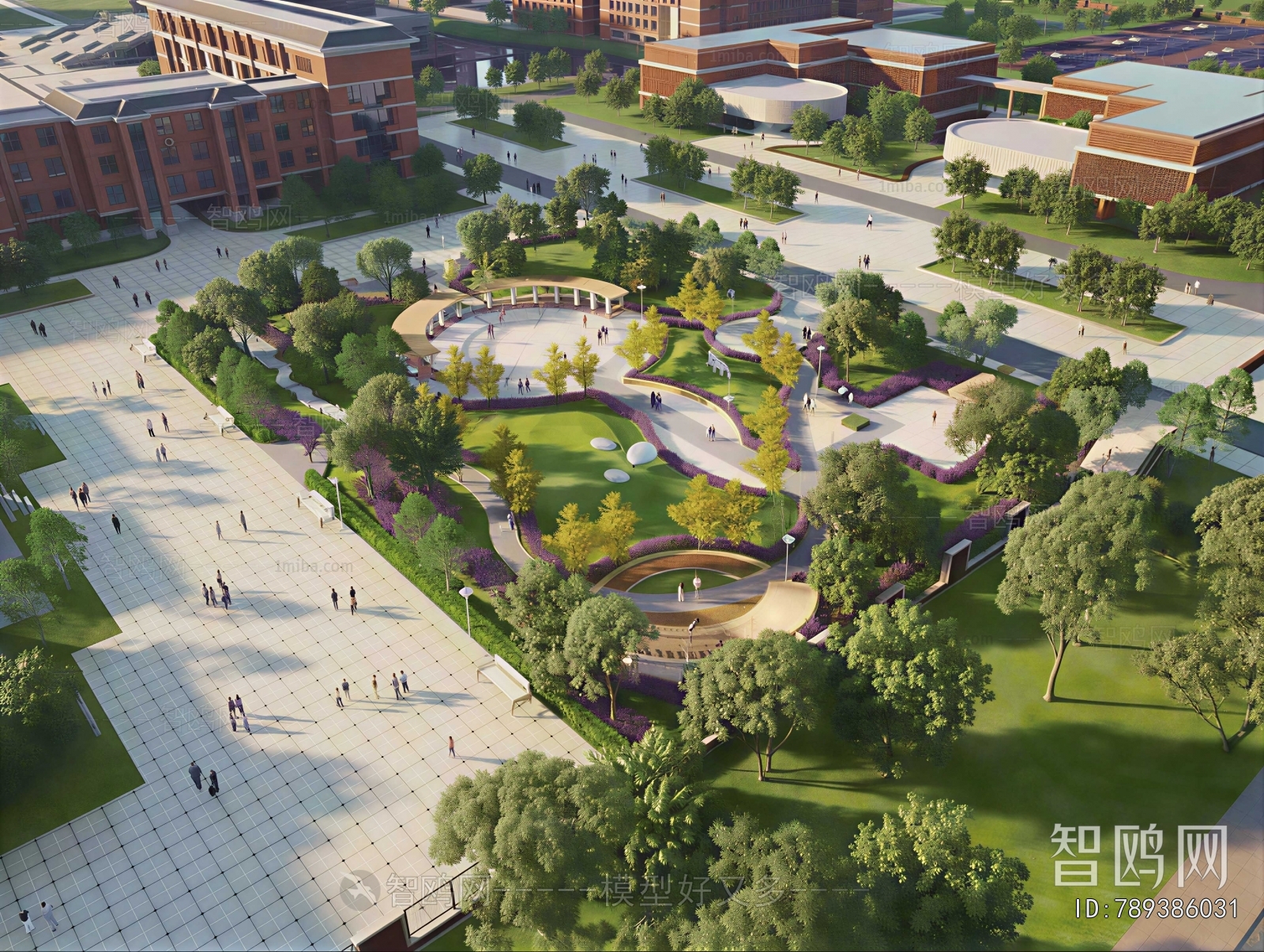 Modern Architectural Bird's-eye View Planning