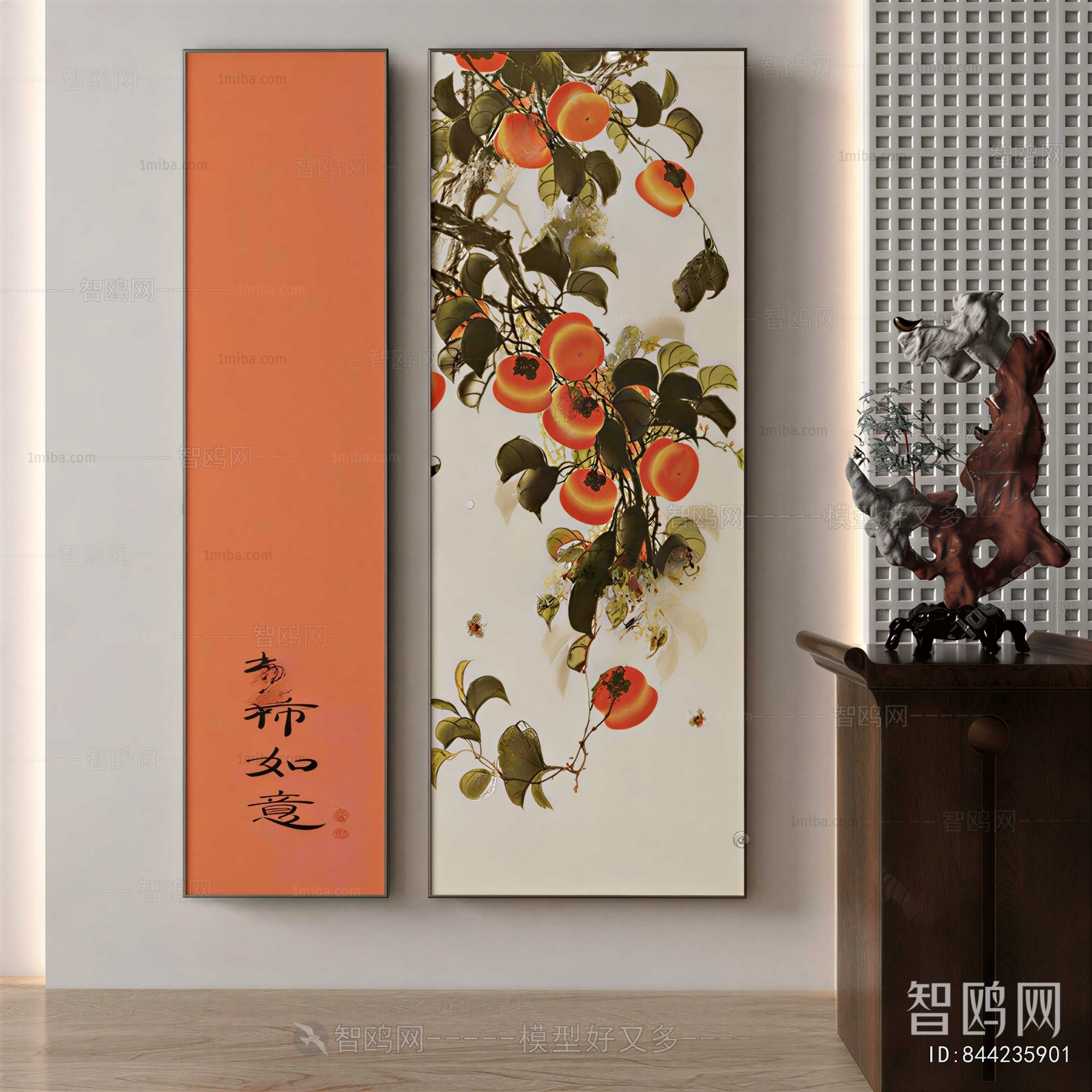 New Chinese Style Calligraphy And Painting