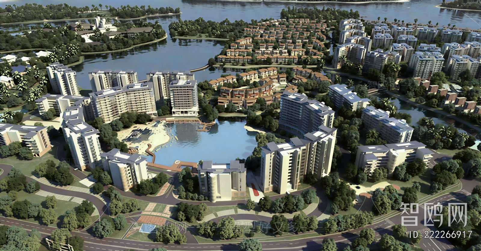 Modern Architectural Bird's-eye View Planning