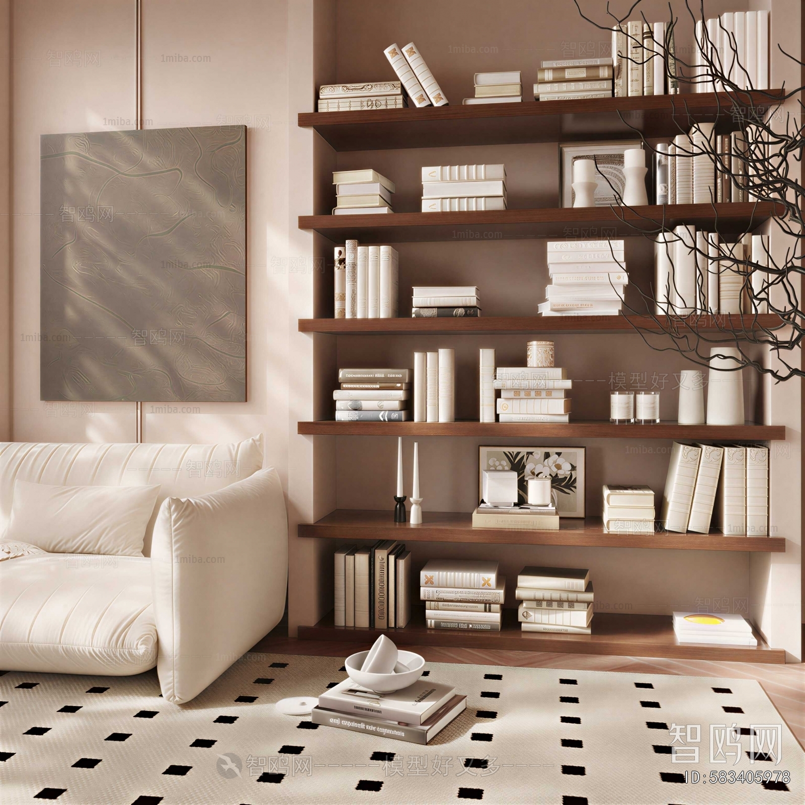 Wabi-sabi Style Bookshelf