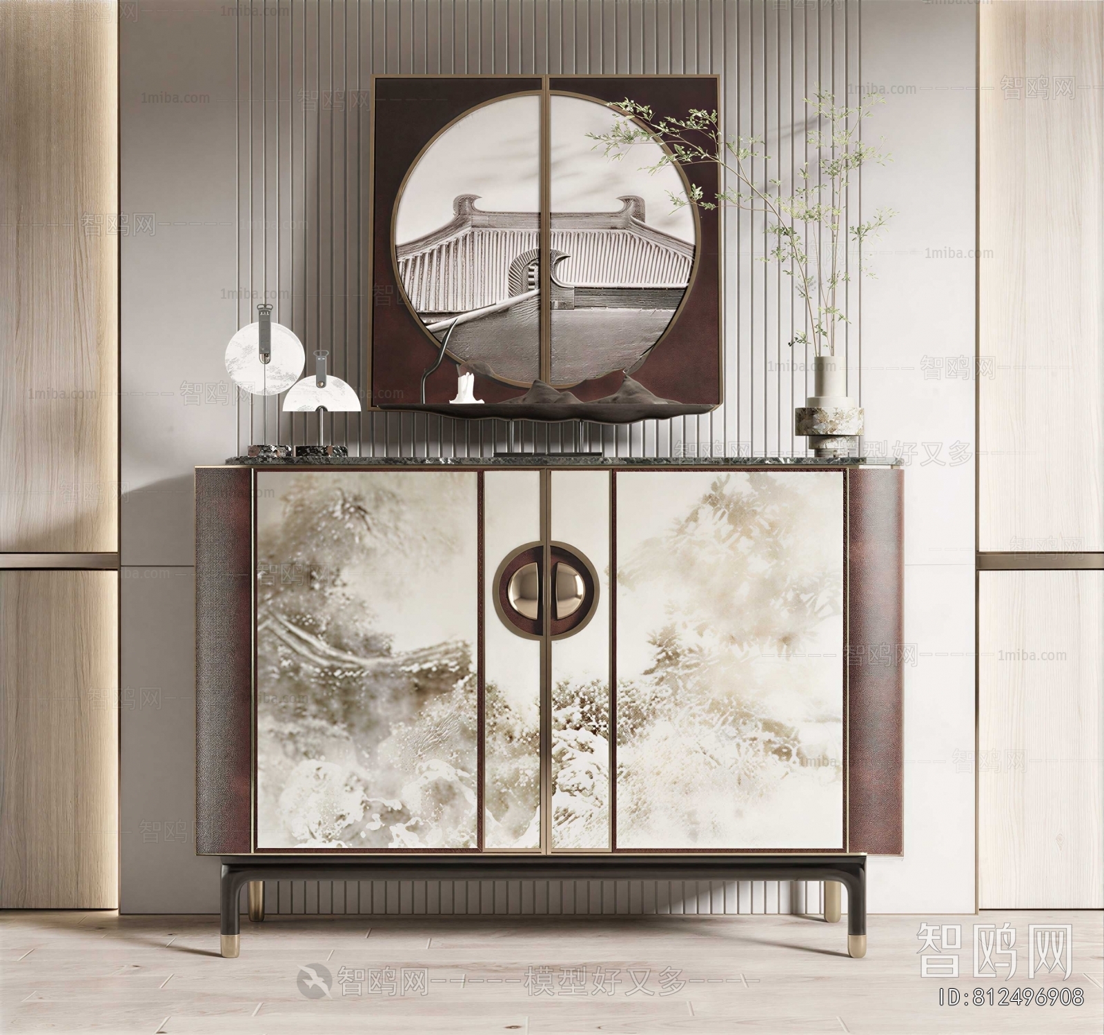 New Chinese Style Side Cabinet