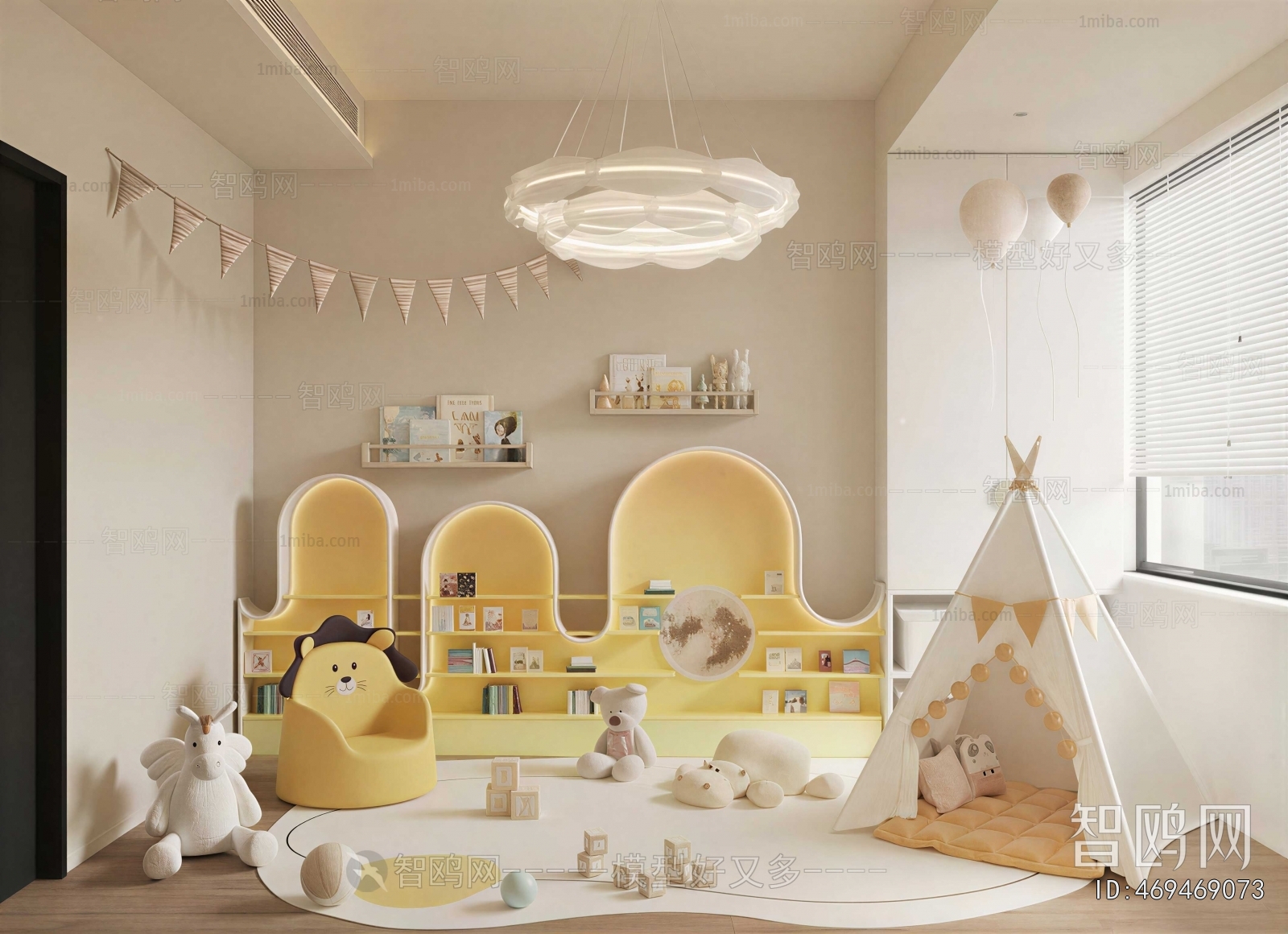 Modern Children's Room Activity Room