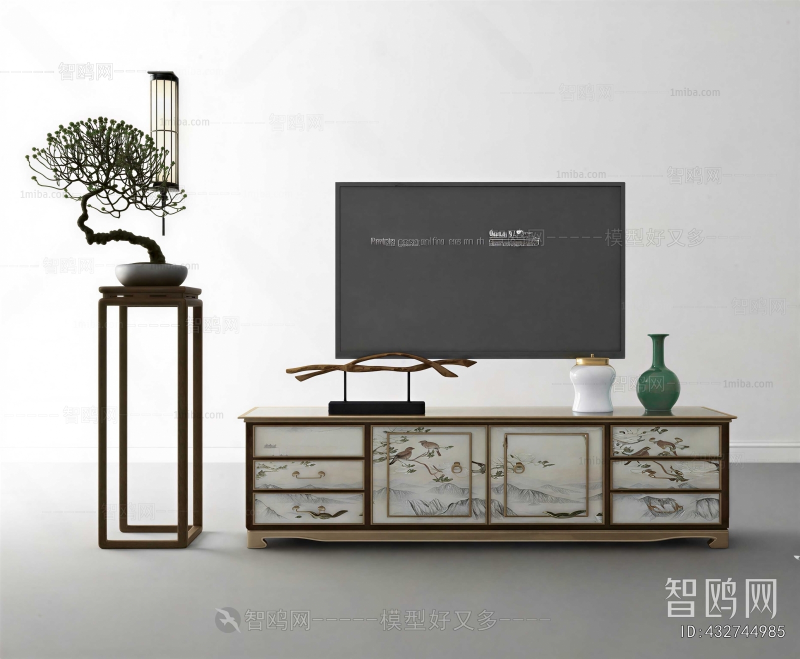 New Chinese Style TV Cabinet