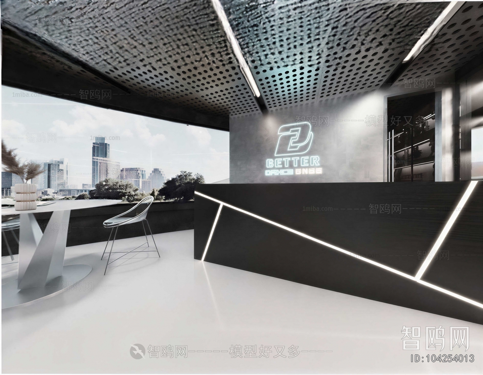 Modern Office Reception Desk