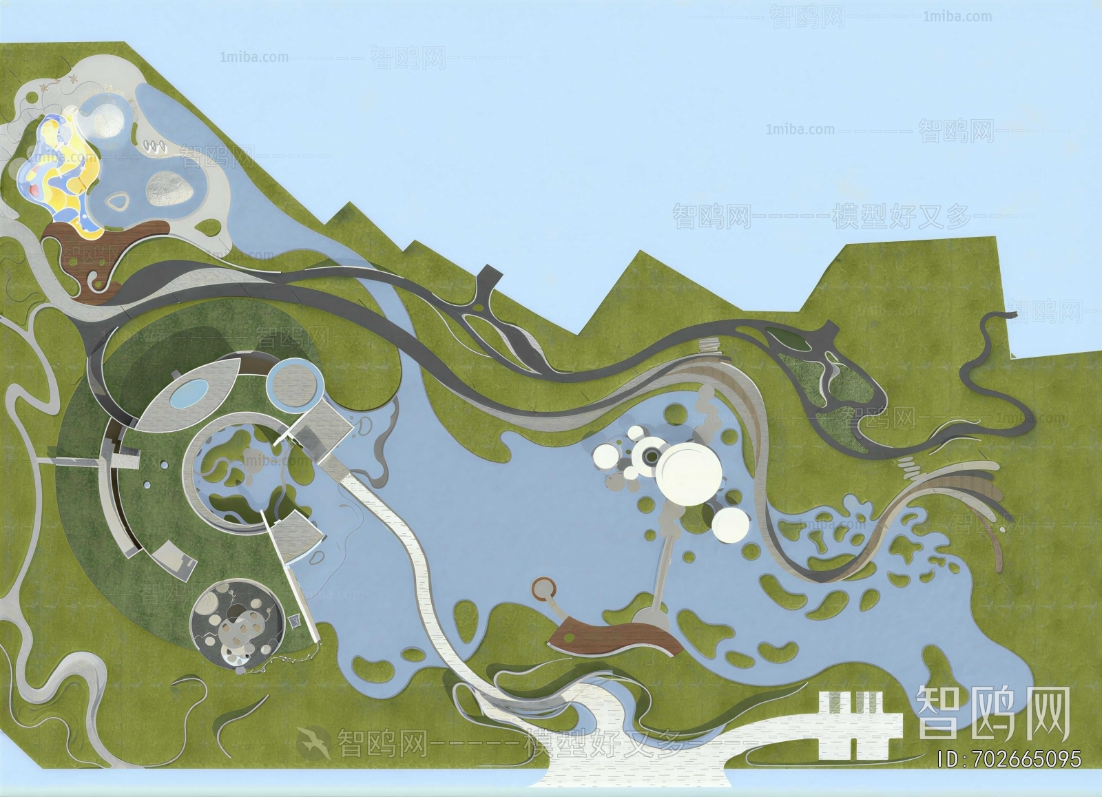 Modern Park Landscape