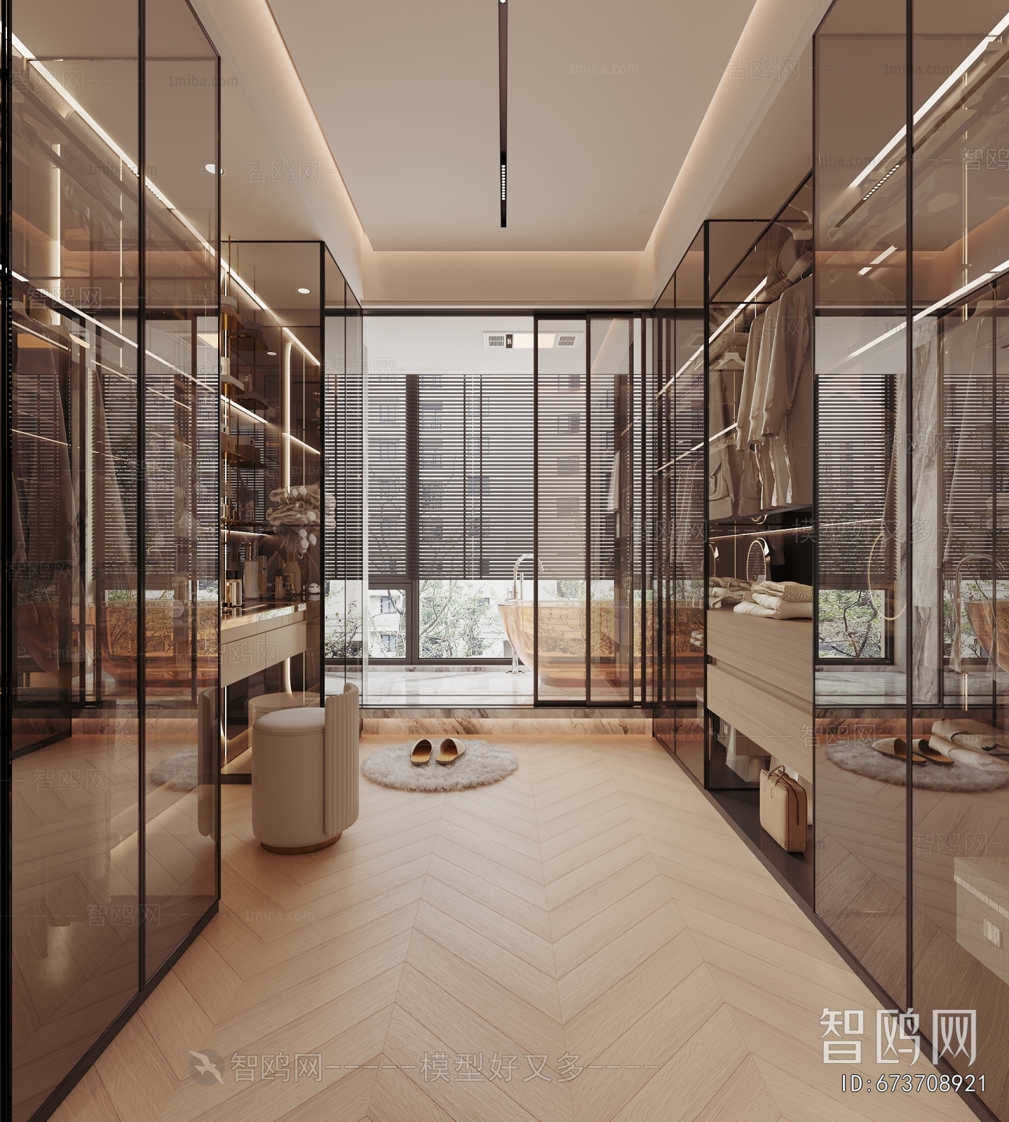 Modern Clothes Storage Area