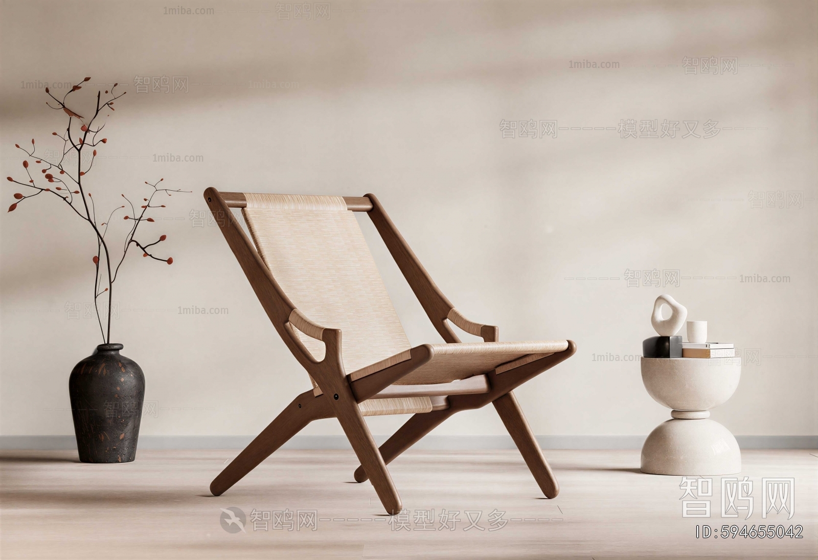 Wabi-sabi Style Lounge Chair
