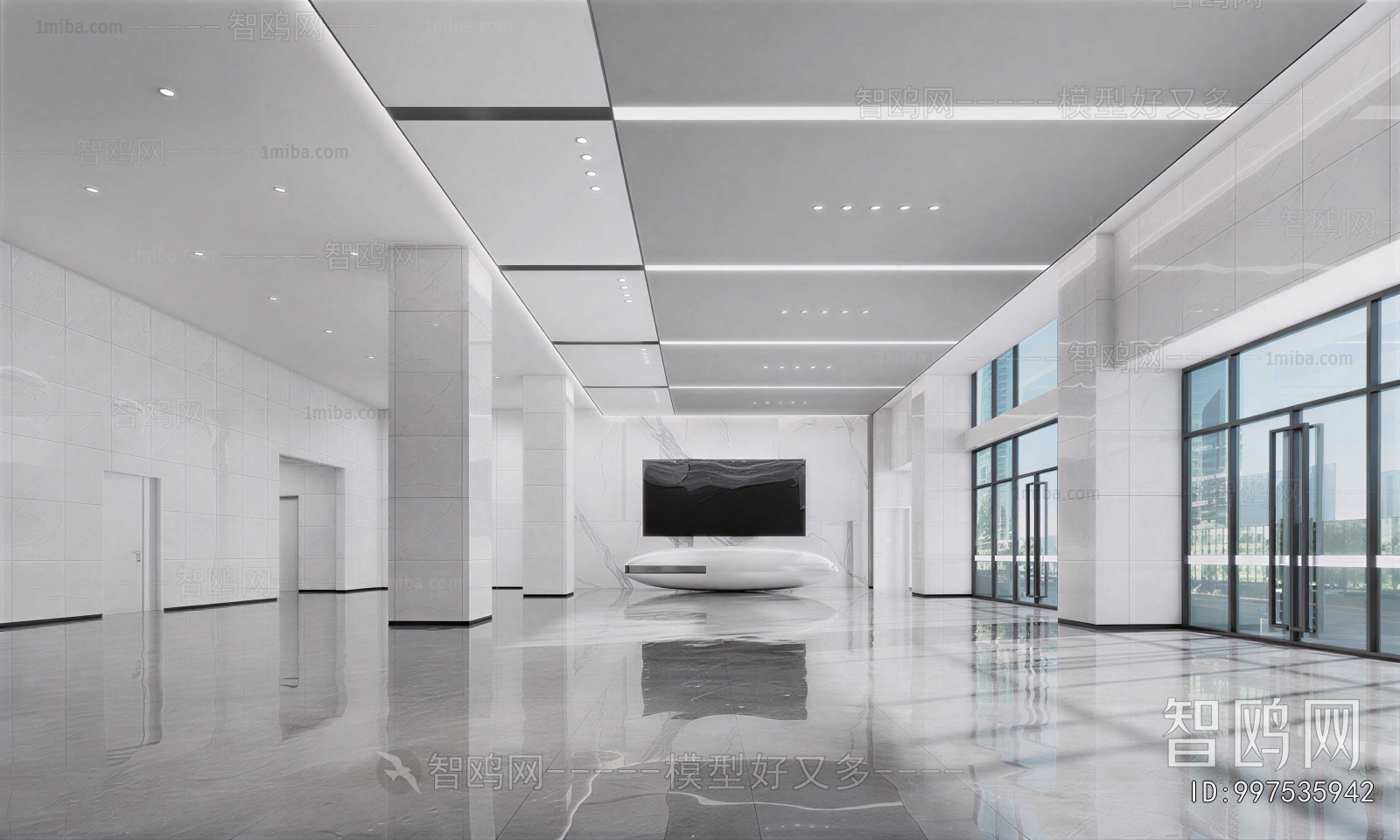 Modern Office Reception Desk