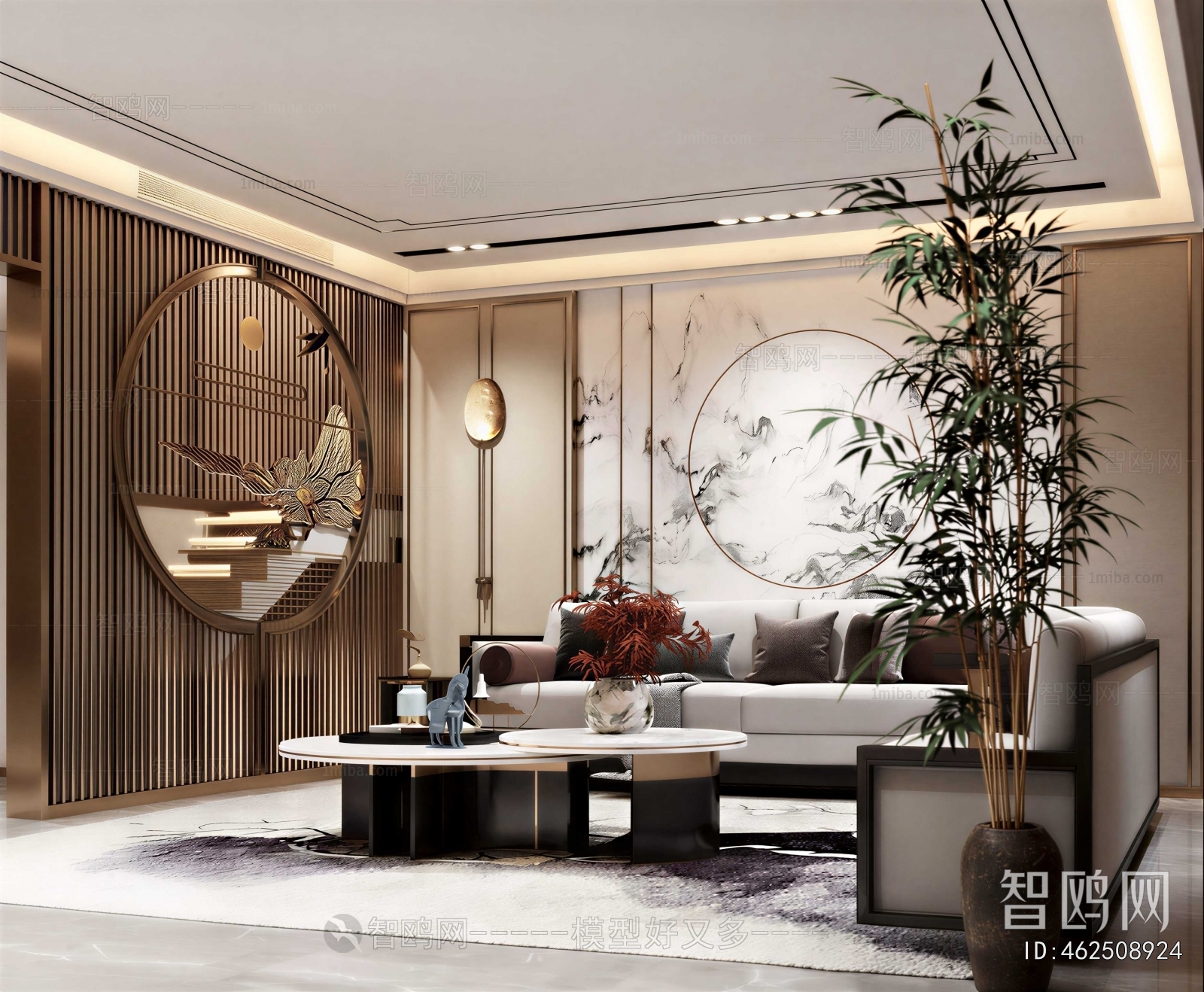 New Chinese Style A Living Room