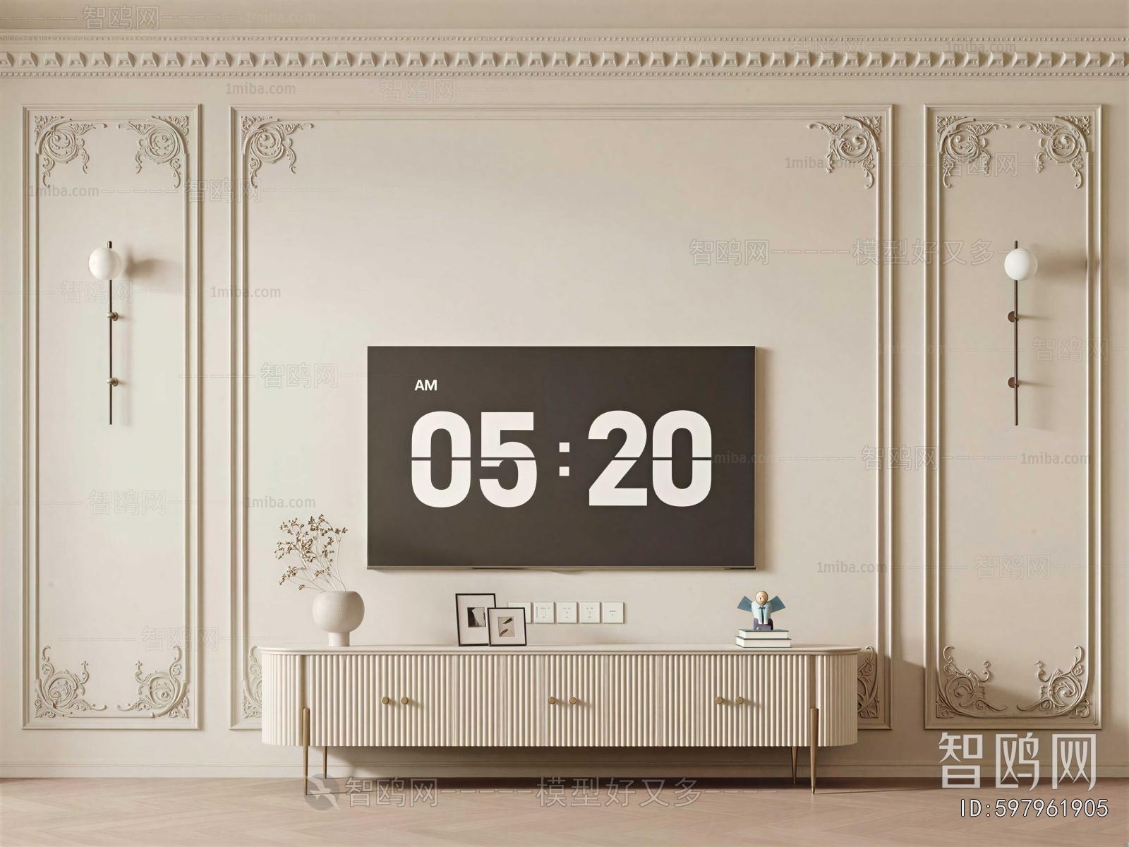 French Style TV Wall