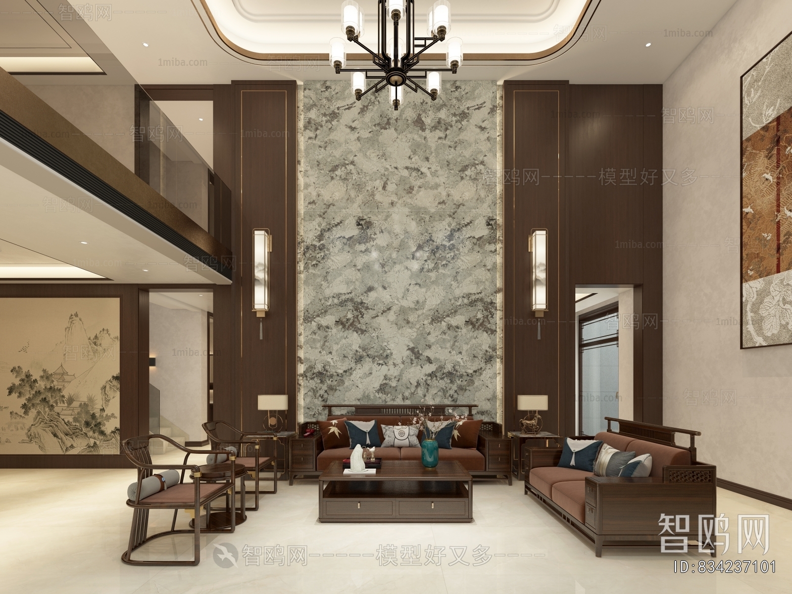 New Chinese Style A Living Room