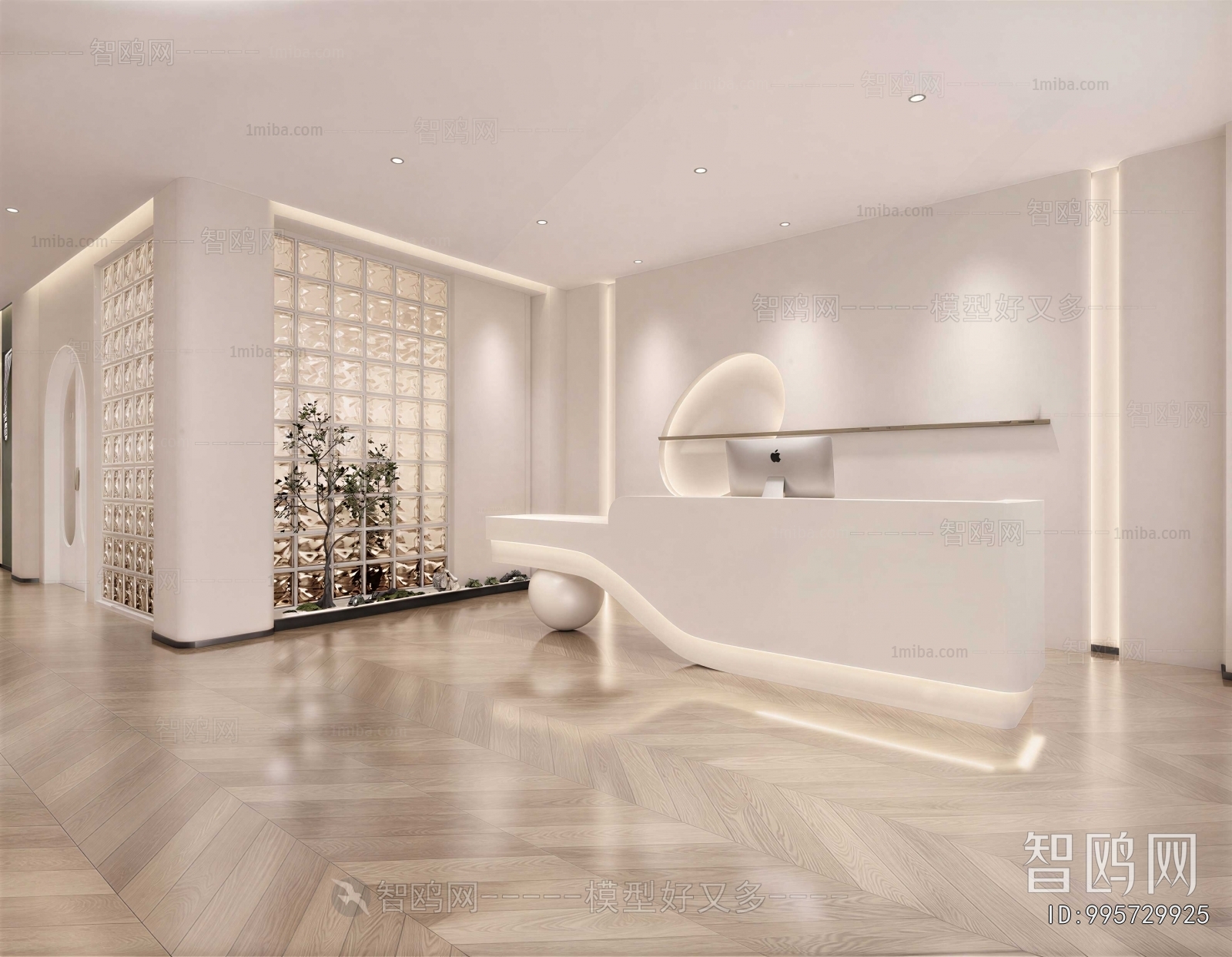 Modern Office Reception Desk