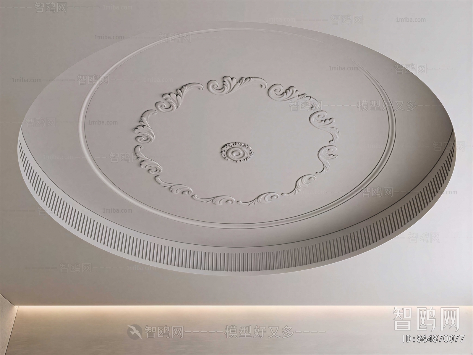 Modern Plaster Carved Top Plate